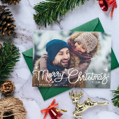 手レタリングクリスマスの喜び休日 ポストカード