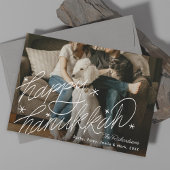 手レタリングハッピーハヌカー写真 シーズンカード