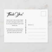 手レタリング写真卒業ありがとうはがき ポストカード (裏面)