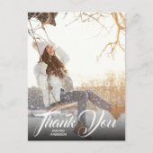 手レタリング写真卒業ありがとうはがき ポストカード (正面)