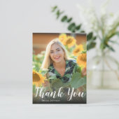 手レタリング写真卒業 ポストカード (スタンド正面)