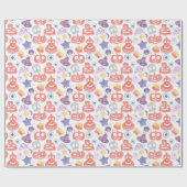 手不気味描きハロウィーン図形パターン ラッピングペーパー (フラット)