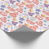 手不気味描きハロウィーン図形パターン ラッピングペーパー (角)