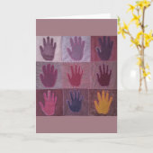 「手与えの」アートキルトカード カード (黄色い花)