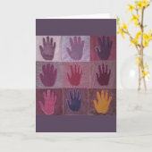 「手与えの」アートキルト2 カード (黄色い花)