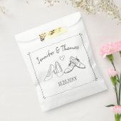 手予測できなお洒落引きドードル結婚シューズ フェイバーバッグ (封をした状態)