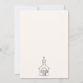 手予測できなお洒落引き教会ドードル結婚ズ 招待状 (裏面)