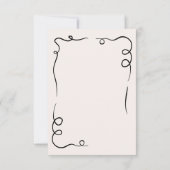 手予測できなお洒落引き結婚のフランスの セーブザデート (裏面)