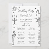 手予測できな引きお洒落結婚式 プログラム (裏面)