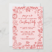 手予測できな引きクリスマスお洒落パーティー 招待状 (正面)