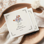 手予測できな引きフローラ壷ブライダルシャワー スタンダードカクテルナプキン