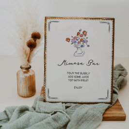 手予測できな引きフローラURNミモサバー ポスター