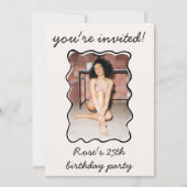 手予測できな引き波打縁ど誕生日パーティー 招待状 (正面)