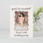 手予測できな引き波打縁ど誕生日パーティー 招待状 (スタンド正面)