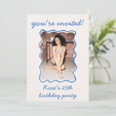 手予測できな引き波打縁ど誕生日パーティー 招待状 (スタンド正面)