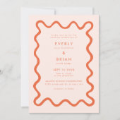 手予測できな引き線オレンジ結婚ズ 招待状 (正面)