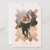 手予測できな引き線オレンジ結婚ズ 招待状 (裏面)