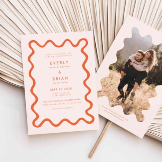 手予測できな引き線オレンジ結婚ズ 招待状