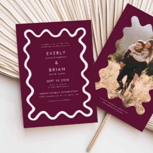 手予測できな引き線クランベリー結婚ズ 招待状