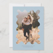 手予測できな引き線青結婚の 招待状 (裏面)