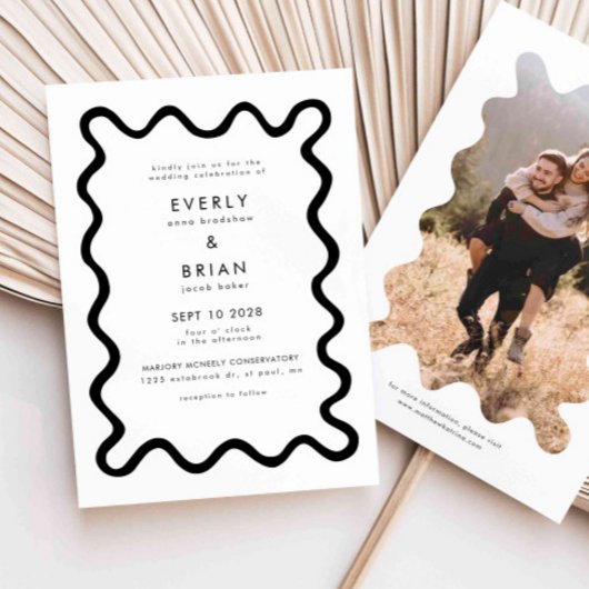 手予測できな引き線(白結婚) 招待状