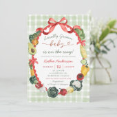 手予測できな引き農家市場ベビーシャワー 招待状 (スタンド正面)