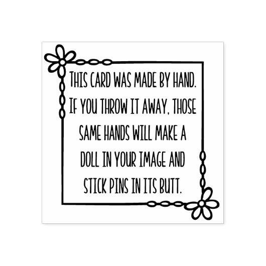 手作おもしろいりカードスタンプ（人形をイメージで作成） ラバースタンプ (インプリント)