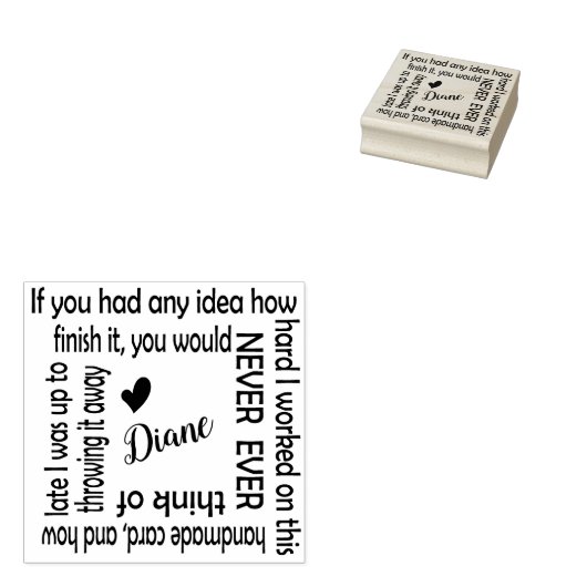 手作おもしろいりカードスタンプ(懸命の仕組み) ラバースタンプ (押印)