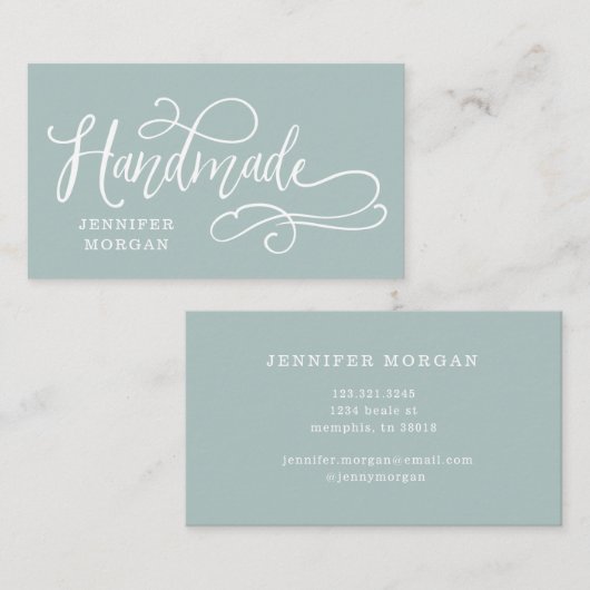 手作お洒落り名刺名刺 名刺 (正面/裏面)