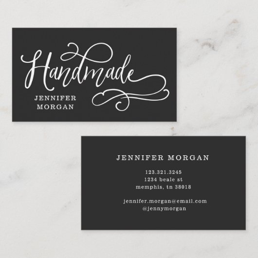 手作お洒落り名刺名刺 名刺 (正面/裏面)