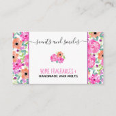 手作かわいらしりワックスで水彩フローラを溶かす 名刺 (正面)