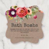 手作つるり浴爆弾のラベル フェイバータグ (正面)