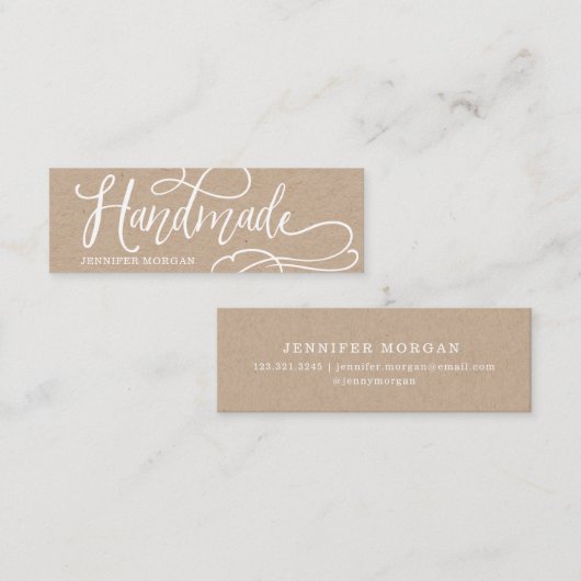 手作りお洒落クラフト製品カード スキニー名刺 (正面/裏面)