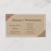 手作りかわいらしハート工芸品クラフト紙 名刺 (裏面)