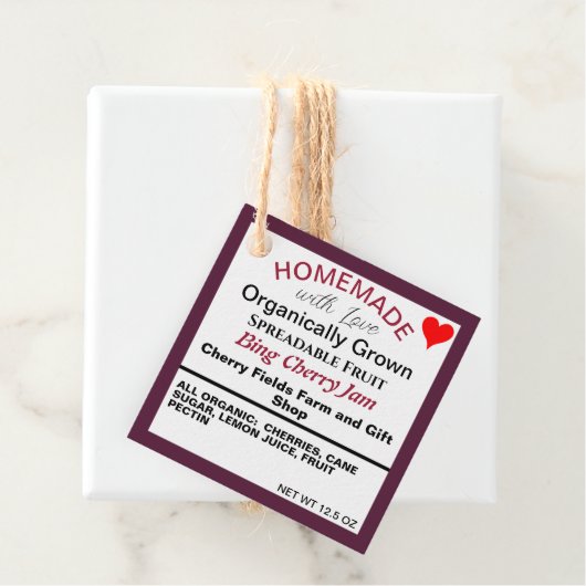 手作りさくらんぼジャムQRコード フェイバータグ (インサイチュ)