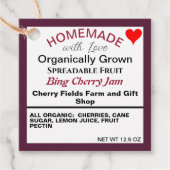 手作りさくらんぼジャムQRコード フェイバータグ (正面)