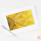 手作りせっけんカントリーひまわり商品ラベル 長方形シール (封筒)