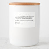 手作りせっけん原料ラベル フードラベル (正面)