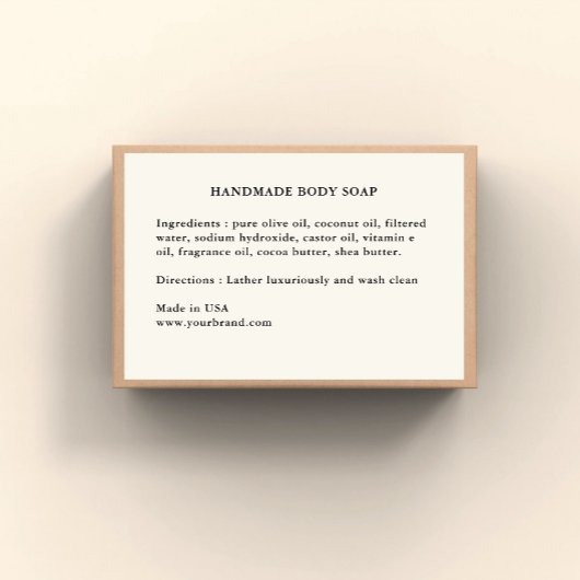 手作りせっけん原料ラベル フードラベル