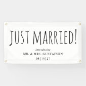 手作りたった今結婚しましたカーバナー 横断幕 (横)