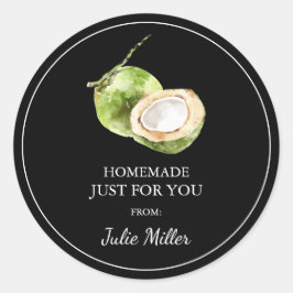 手作りだけでココナッツラベル ラウンドシール