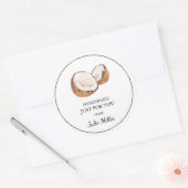 手作りだけでココナッツラベル ラウンドシール (封筒)