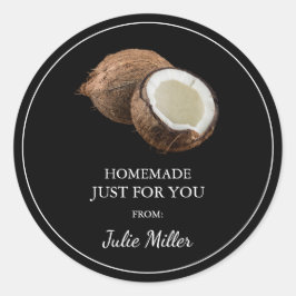 手作りだけでココナッツラベル ラウンドシール
