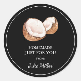 手作りだけでココナッツラベル ラウンドシール