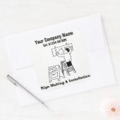 手作りとインストールの漫画 スクエアシール (封筒)