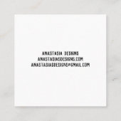 手作りとラブドードルリースパーソナライズされた スクエア名刺 (裏面)