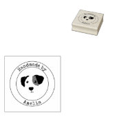 手作りのかわいい子犬 ラバースタンプ (押印)