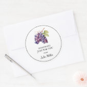 手作りのためだけのブドウのラベル ラウンドシール (封筒)