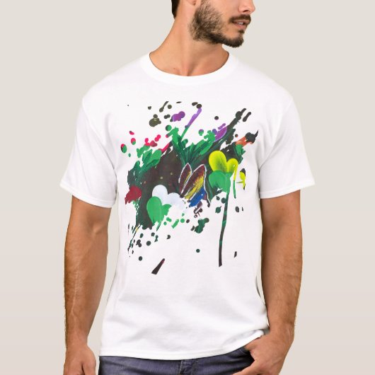 手作りのアート作品 - バタフライ・ブロッサム Tシャツ (正面)
