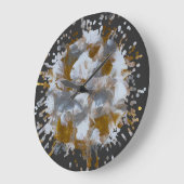  手作りのアート作品  ラージ壁時計 (傾斜)